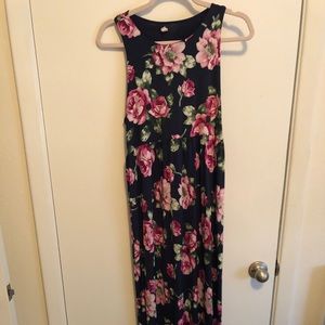 Pink blush maternity maxi dress